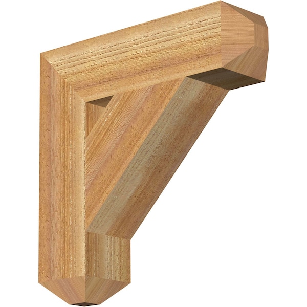 Ekena Millwork Traditional Craftsman Rough Sawn Bracket, Western Red Cedar, 4"W x 16"D x 16"H BKT04X16X16TRA04RWR - main